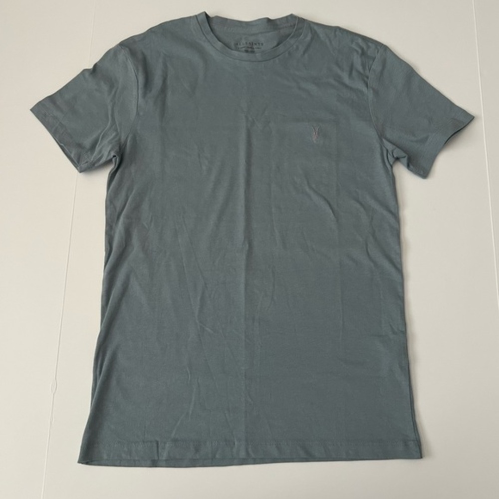 ALLSAINTS Tonic Crew Neck Short Sleeve  Cotton embroidered Ramskull T-shirt‎ XS
